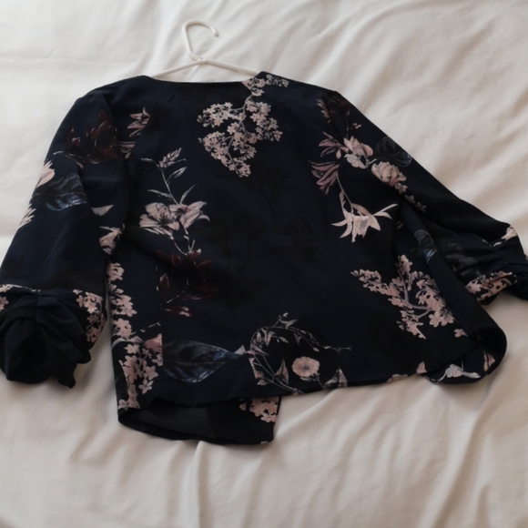 Navy floral blazer - Picture 5 of 5
